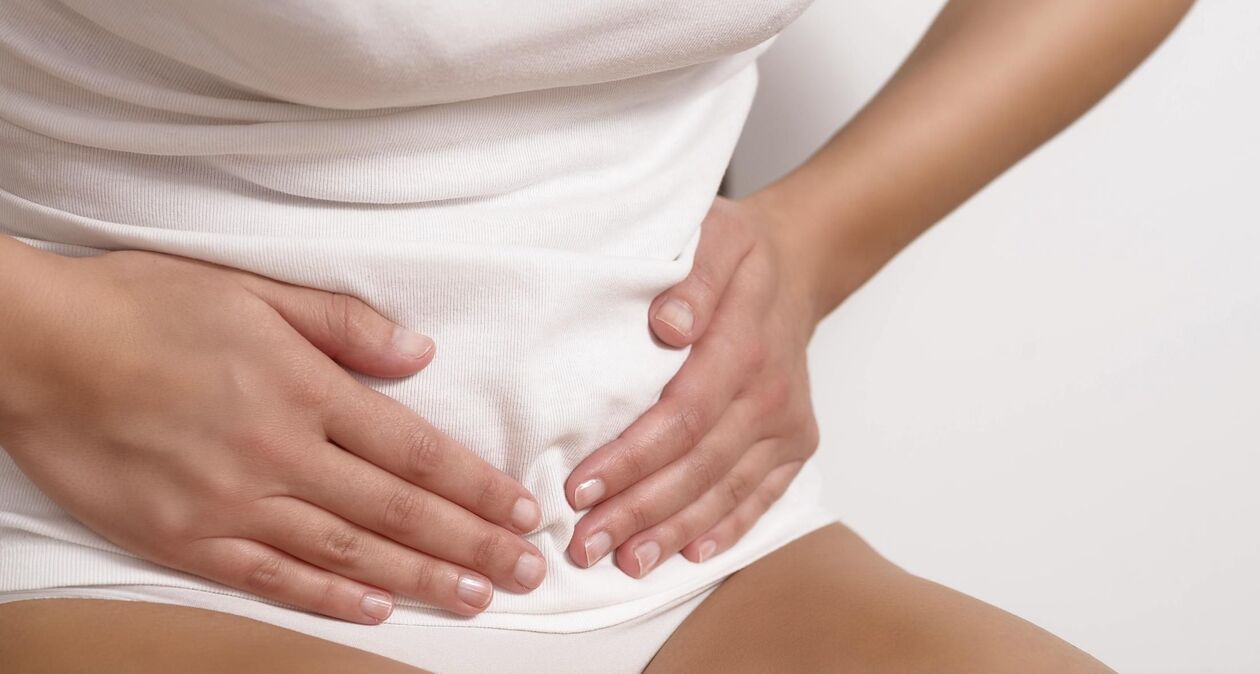 Symptomer vun Cystitis bei Fraen