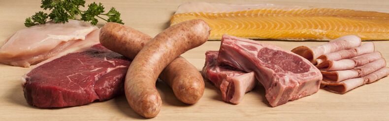 E puer Aarte vu Fleesch a Fësch sollten aus der Diät ausgeschloss ginn wann Dir Cystitis hutt.